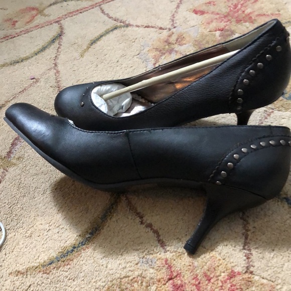 Carlos Borello Sonic Women's black leather heeled Shoe Size 10 NWOT - Picture 9 of 10